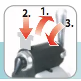 Lift lever, 2. insert fi lter