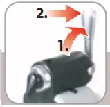 push and hold for 3 secs