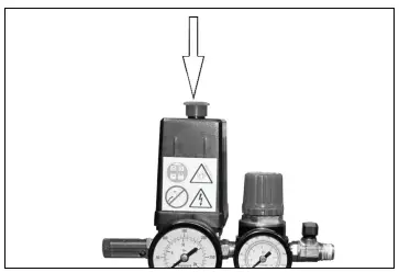 Clarke Rebel 65 110V Air Compressor - OFF button