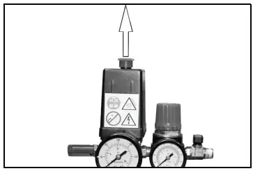 Clarke Rebel 65 110V Air Compressor - On Off button