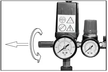 Clarke Rebel 65 110V Air Compressor - knurled part