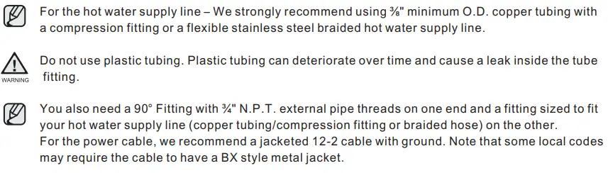 SAMSUNG DW80N3030 Series 24 Inch Wide 15 Place Setting Energy Star Rated Built-In Semi Integrated Dishwasher Installation Guide - Parts required