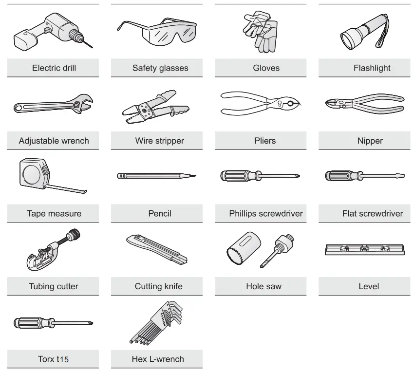 SAMSUNG DW80N3030 Series 24 Inch Wide 15 Place Setting Energy Star Rated Built-In Semi Integrated Dishwasher Installation Guide - Tools required