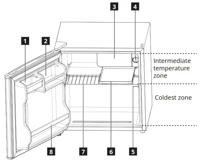 IKEA TILLREDA Freestanding White Fridge - Product description