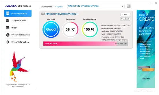 ADATA SSD Toolbox Software