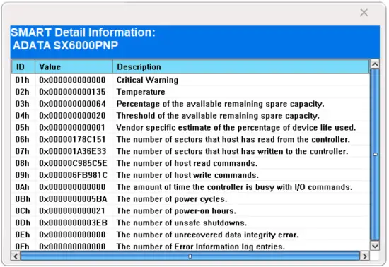 S.M.A.R.T. Interface