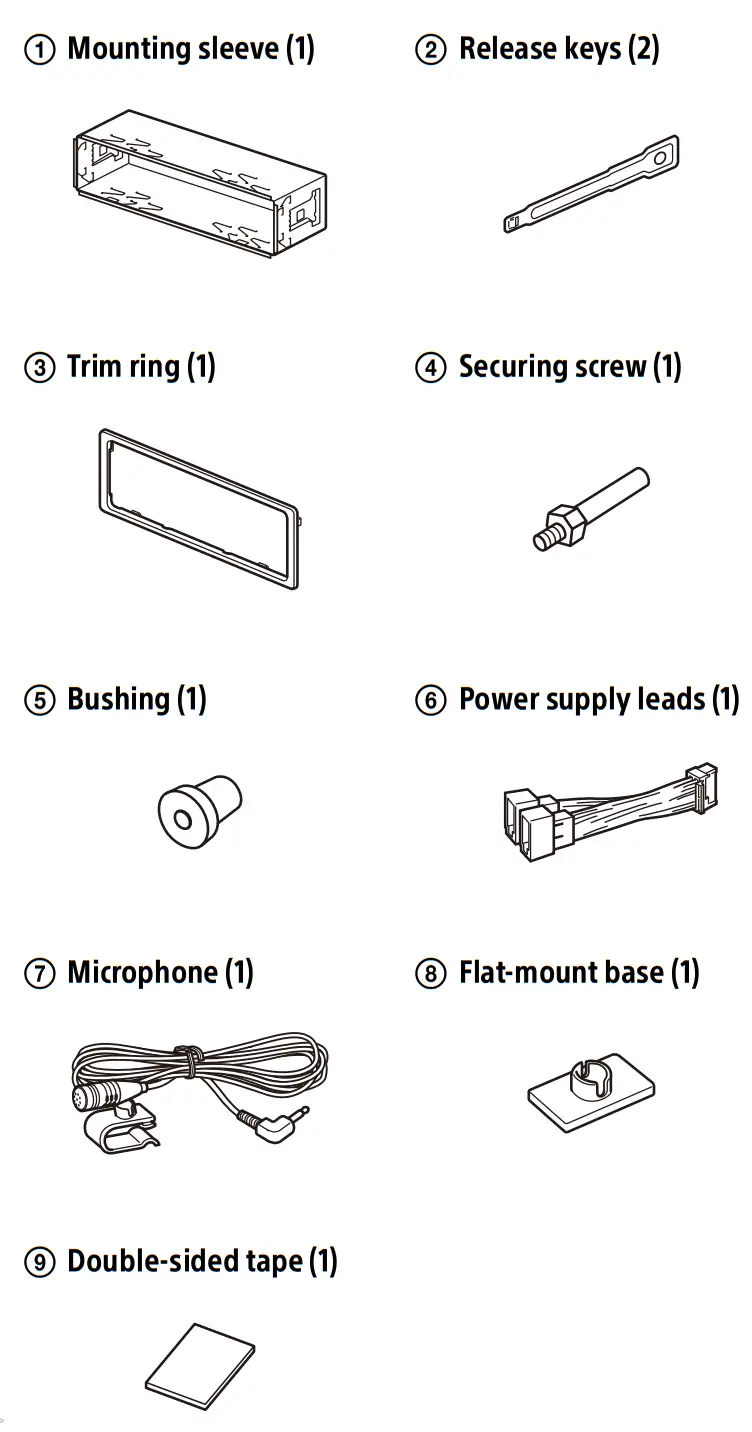 SONY DSX-B41D Bluetooth Car Audio - Parts List