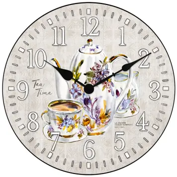 LA CROSSE TECHNOLOGY 404-2631T 12-Inch Tea Time Wall Clock