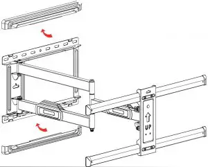 STEP 1-3 Attach the TV plate to the arm assembly