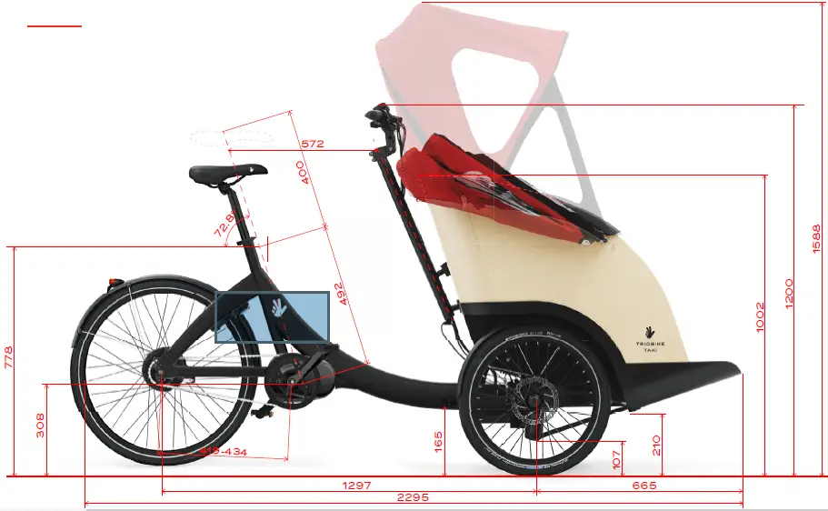 TRIOBIKE- TAXI- AIR -3- Seats- Electric- Cargo- Bike-21