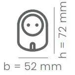 smart me Power SE Smart Wi-Fi Power Plug User Guide - dimensions