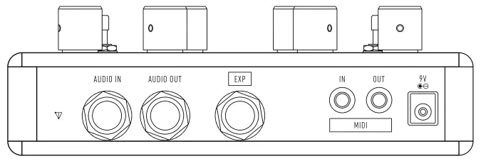 KERNOM RIDGE Analog Overdrive Pedal - REAR PANEL