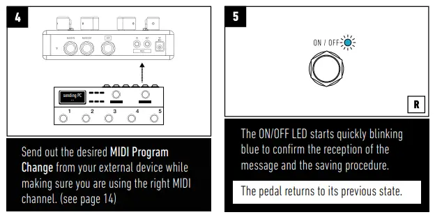 KERNOM RIDGE Analog Overdrive Pedal - SAVING A MIDI PRESET 2