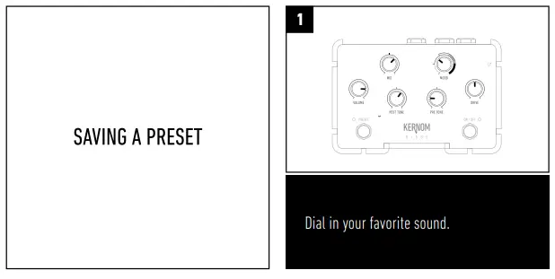 KERNOM RIDGE Analog Overdrive Pedal - pereset