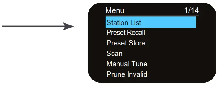 i-box Melody DAB DAB+ FM Portable Radio - Station List