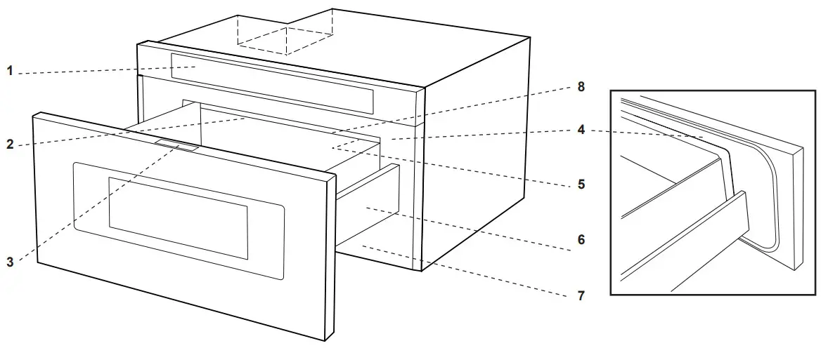 FULGOR MILANO F7DMW24S2 24 Inch Drawer Microwave - Fig 1