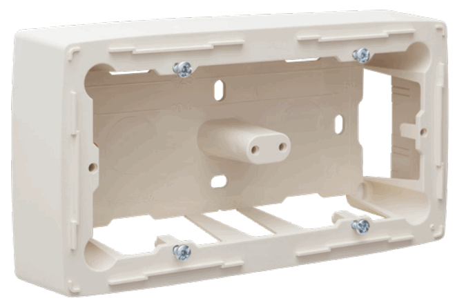 niko 100 77500 Double Surface Mounting Box For Flush Mounting Devices -