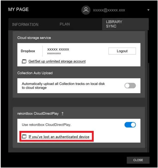 Pioneer DJ CDJ 3000 Rekordbox CloudDirectPlay - authenticated device