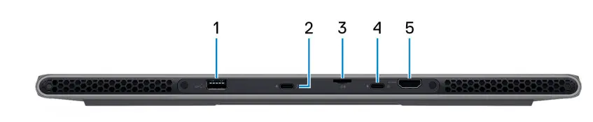 Alienware x15 R2 Slim Gaming Laptop - Back