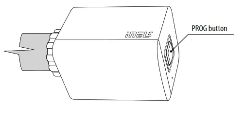inELS RFATV 2 Wireless Thermo Valve - PROG button