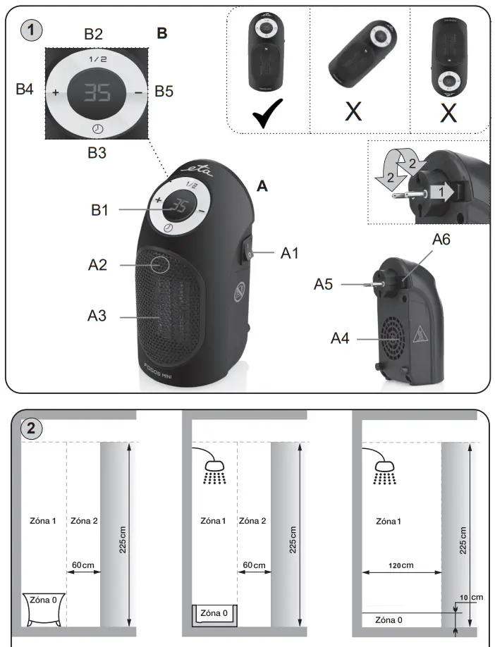 eta Fogos Mini Heater Fan - Fig 1