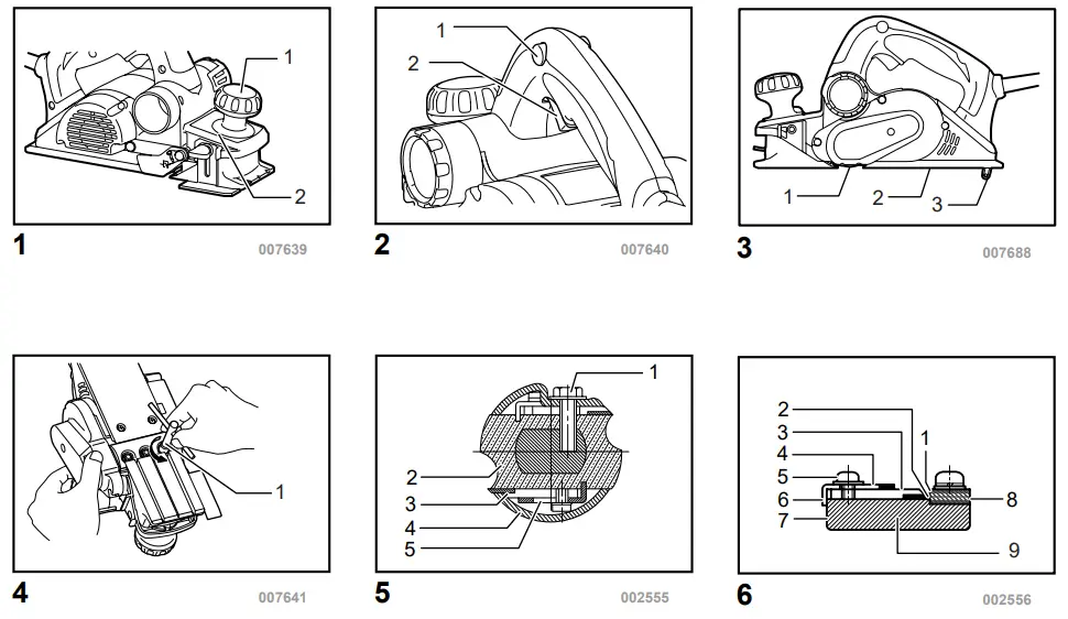 makita KP0810C Power Planer - fig 1