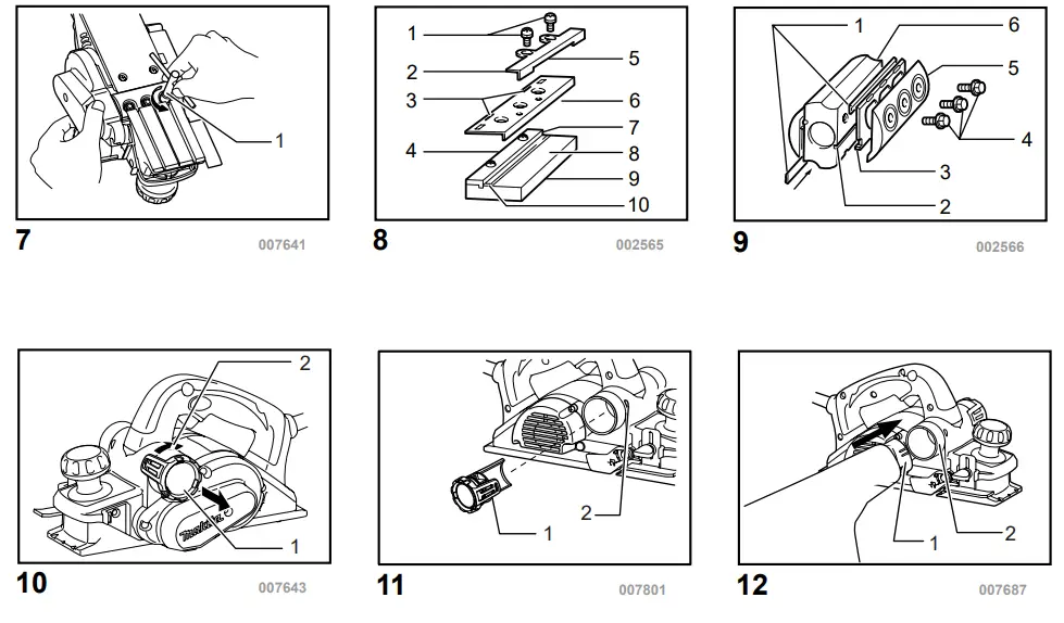 makita KP0810C Power Planer - fig 2