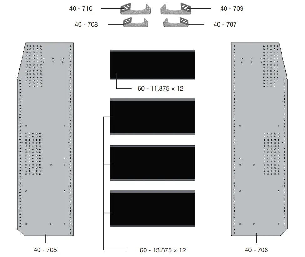 RANGER DESIGN N5-RA12-4 Shelving Unit - Figure 2