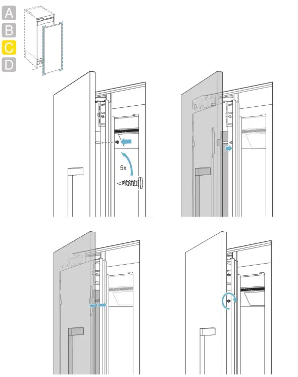 GAGGENAU RF461705 24 Inch Panel Ready Built In Smart All Freezer - FIG82