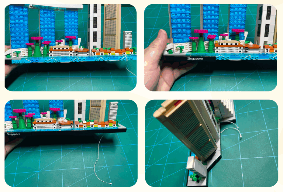 GAME OF BRICKS 21057 Light Kit for Singapore - Fig 4