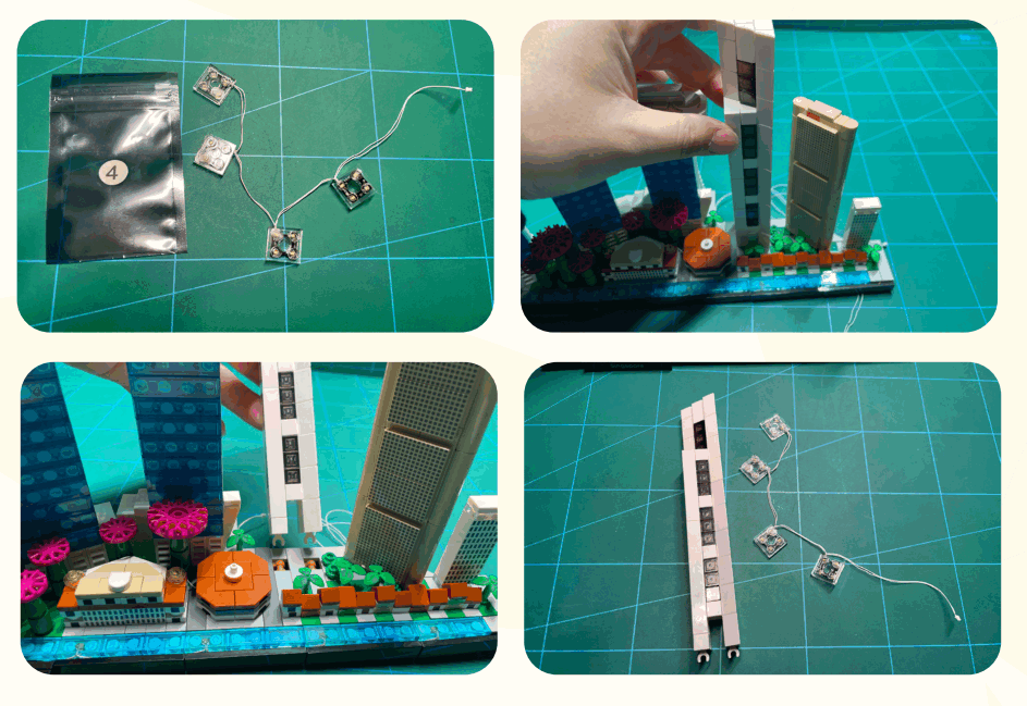 GAME OF BRICKS 21057 Light Kit for Singapore - Fig 8