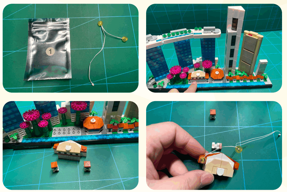 GAME OF BRICKS 21057 Light Kit for Singapore - Fig