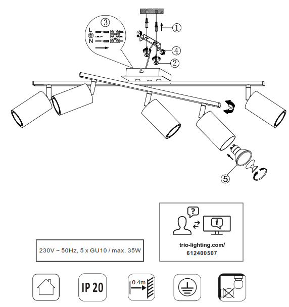 TRIO 612400580 Spot Luminaire - fig