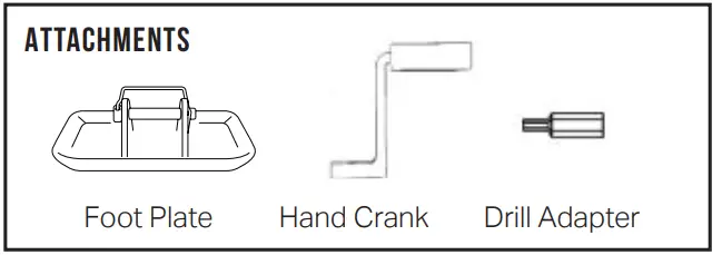 TRAILER VALET TVJX2-S JX 2000-lb -ATTACHMENTS