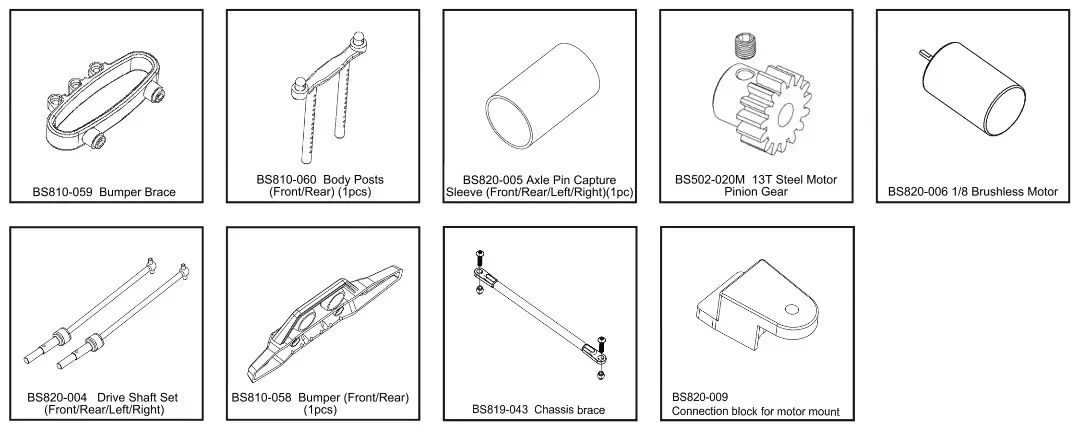 REDCAT LAND SIDE XT - PARTS IDENTIFICATION 5