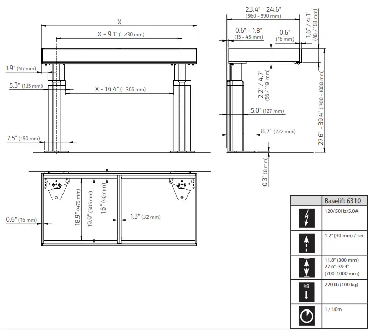 GRANBERG 6310H Kitchen Worktop Lift Baselift - icon 1