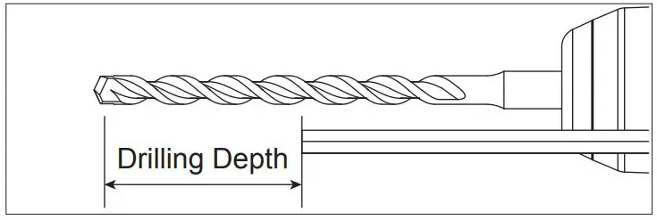 milwaukee M18 Fuel 26 MM SDS Plus Rotary Hammer User Manual - Slide the depth gauge rod backward or forward until it is set for the desired depth