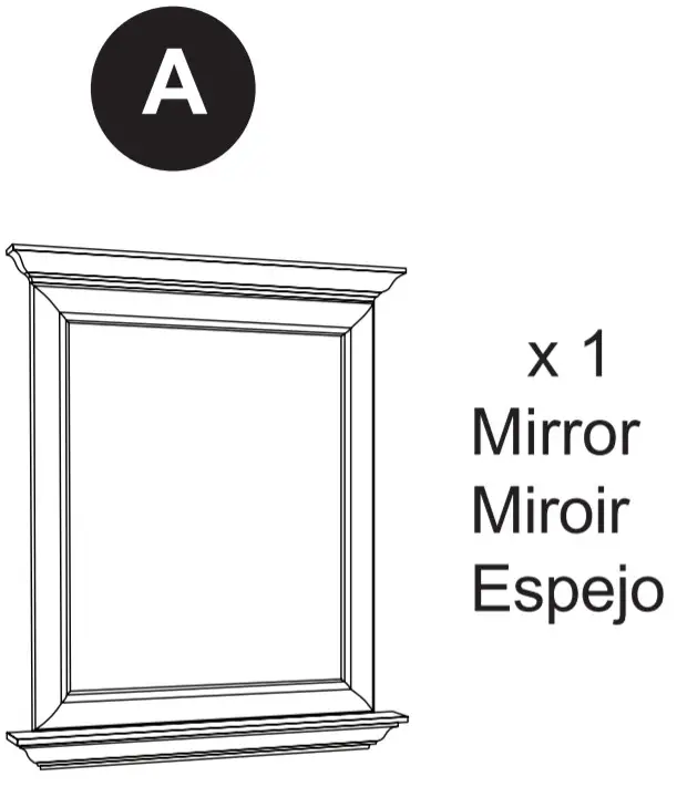 Diamond 772515378706 Rectangular Batroom Mirror - PACKAGE