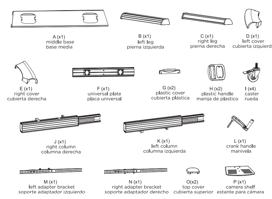 AiSENS-FT100TE-125 TV-Mobile-Cart-1