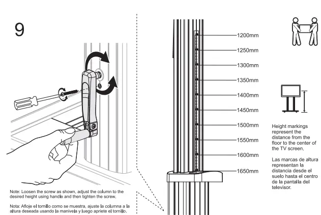 AiSENS-FT100TE-125 TV-Mobile-Cart-11
