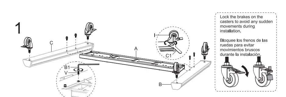 AiSENS-FT100TE-125 TV-Mobile-Cart-3