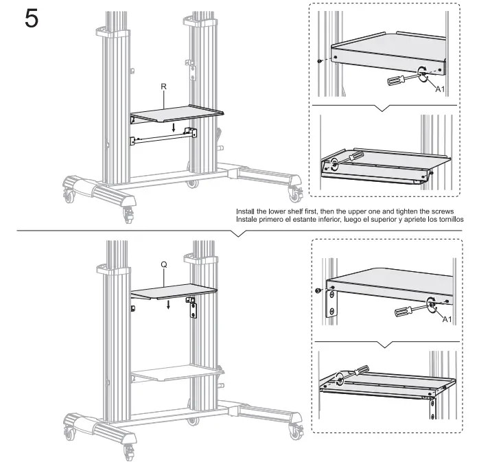 AiSENS-FT100TE-125 TV-Mobile-Cart-7
