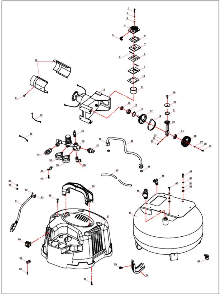 STARK 65168 6 Gal Oil Free Air Compressor - Fig 2