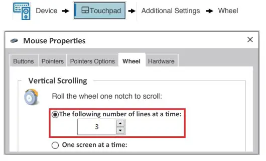 Setting  Wheel Speed