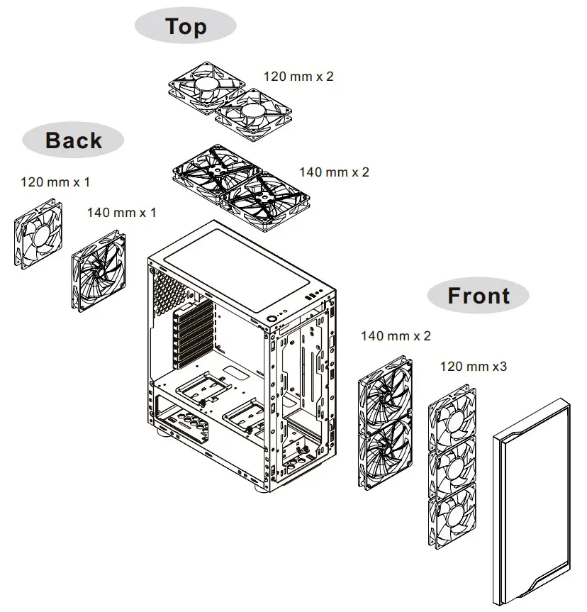Thermaltake H100TG Mid Tower Case - Air Cooling Installation
