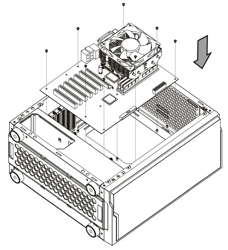 Thermaltake H100TG Mid Tower Case - Motherboard Installation