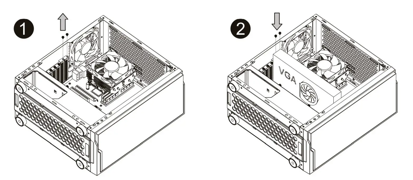Thermaltake H100TG Mid Tower Case - PCI Card Installation