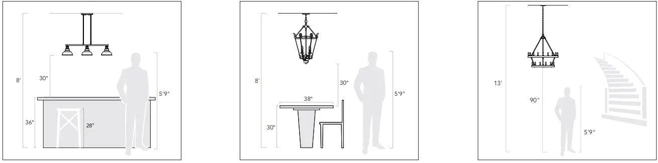 GOLDEN LIGHTING 2072-FM41 41 Inch Wesson Flush Mount-FIG2