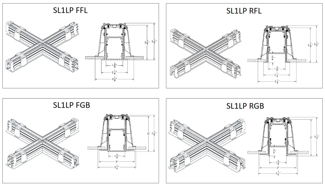 MARK ARCHITECTURAL LIGHTING SL1LP 1 Recessed Patterns - 2