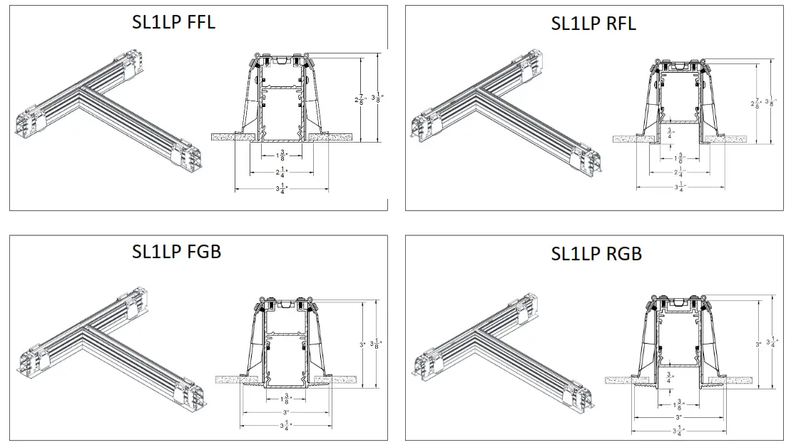 MARK ARCHITECTURAL LIGHTING SL1LP 1 Recessed Patterns - 3
